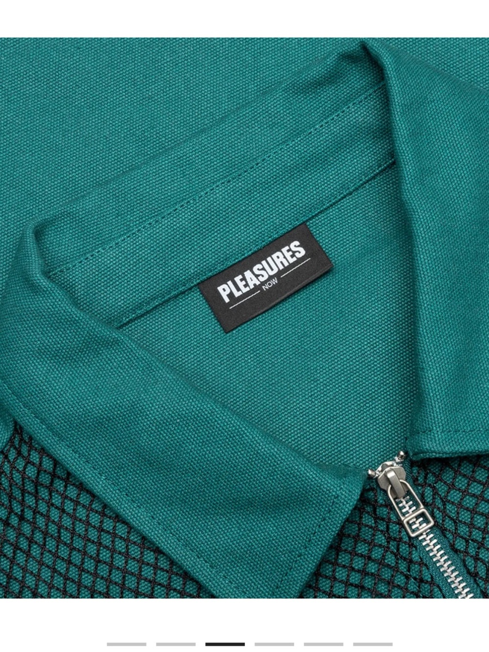 Pleasures Flirt Workwear Green Zip-Front Jacket - Picture 3 of 10